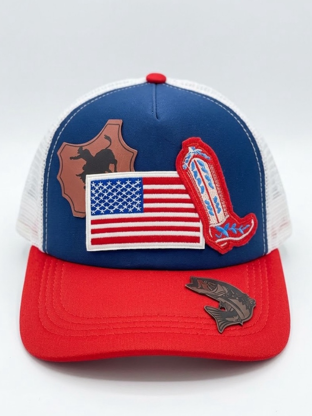 Unique Blue and White Trucker Hat